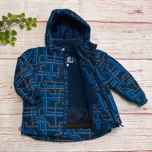 COPY - JOE FRESH Kids Ski Boys Coat Zip Hood Blue…
